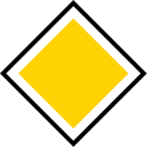 Vägmärke B4 – Huvudled