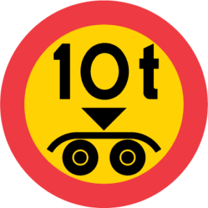 Vägmärke C24 – Begränsat boggitryck