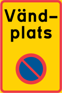 Vägmärke C42 – Vändplats