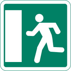 Vägmärke E28 – Nödutgång