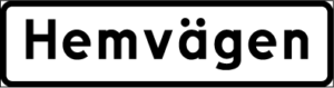 Vägmärke F11 – Vägnamn
