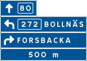 Vägmärke F3 – Tabellorienteringstavla