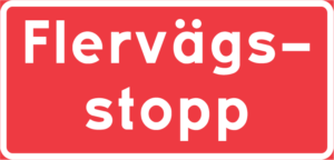 Vägmärke T14 – Flervägsstopp