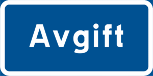 Vägmärke T16 – Avgift