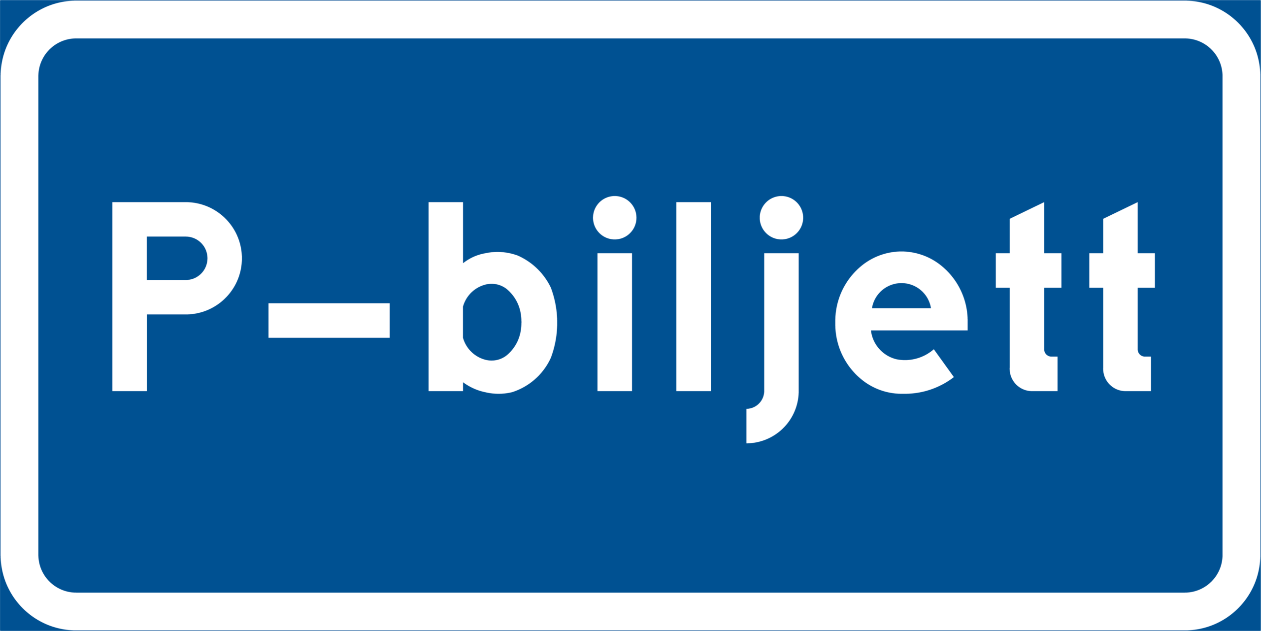 Vägmärke T20 – Parkeringsbiljett