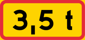 Vägmärke T5 – Totalvikt